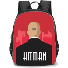 Hitman Backpack School Bag StudentPack - Hitman Back Minimal Game Portrait Poster