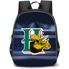 Halifax Mooseheads Backpack School Bag StudentPack - Logo Stadium In Blue Background