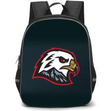 Portland Winterhawks Backpack School Bag StudentPack - Logo In Dark Green Background