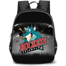 Kelowna Rockets Backpack School Bag StudentPack - Logo Gray Stadium Background