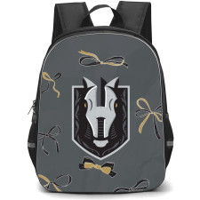 Henderson Silver Knights Backpack School Bag StudentPack - Logo Ribbon In Gray Background