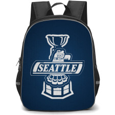 Seattle Thunderbirds Backpack School Bag StudentPack - Logo In Blue Background