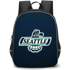 Seattle Thunderbirds Backpack School Bag StudentPack - Logo In Blue Grunge Background