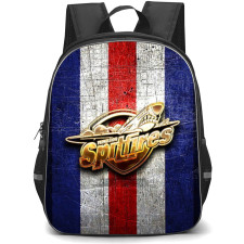 Windsor Spitfires Backpack School Bag StudentPack - Logo Gold In Grunge Stripe Background
