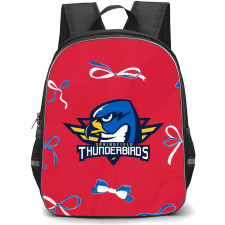 Springfield Thunderbirds Backpack School Bag StudentPack - Logo Ribbon In Pink Background