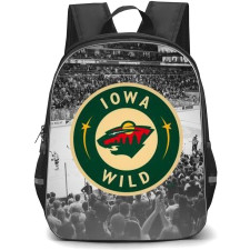 Iowa Wild Backpack School Bag StudentPack - Logo Gray Stadium Background