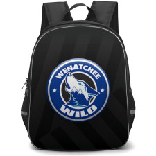 Wenatchee Wild Backpack School Bag StudentPack - Logo Gray Stripe Background