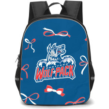 Hartford Wolf Pack Backpack School Bag StudentPack - Logo Ribbon In Blue Background