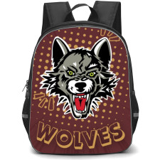 Chicago Wolves Backpack School Bag StudentPack - Logo Dot Maroon Poster