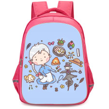 Howl's Moving Castle Backpack StudentPack - Howl's Moving Castle Character Icon On Purple Background