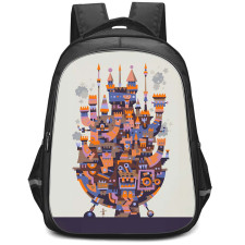 Howl's Moving Castle Backpack StudentPack - Howl's Moving Castle Illustration Art By Matt Lyon