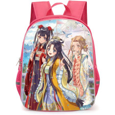 Though I Am An Inept Villainess Backpack School Bag StudentPack - Though I Am An Inept Villainess Characters Smiling Waving Portrait
