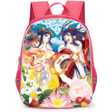 Though I Am An Inept Villainess Backpack School Bag StudentPack - Shu Keigetsu And Kou Reirin Fighting Power Poster
