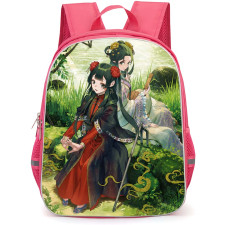 Though I Am An Inept Villainess Backpack School Bag StudentPack - Shu Keigetsu And Kou Reirin Sitting By The Lake Poster