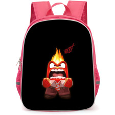 Pixar Inside Out Anger School Backpack StudentPack - Anger Head On Fire