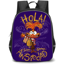 Inside Out 2 Anxiety Backpack StudentPack - Anxiety Scribble Art Purple Background