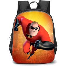 The Incredibles Bob Backpack StudentPack - The Incredibles Bob Parr Flying 3D Cartoon Poster