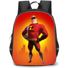 The Incredibles Bob Backpack StudentPack - The Incredibles Bob Parr Standing 3D Art On Minimalist City Background