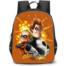 The Incredibles Backpack StudentPack - The Incredibles Dash Vs Syndrome Cartoon Art Poster