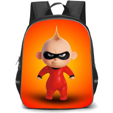 The Incredibles Jack Backpack StudentPack - The Incredibles Jack Angry Look Standing On Orange Background