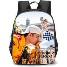 IndyCar Series Alex Palou Backpack School Bag StudentPack - Alex Palou Kissing Trophy Side Portrait