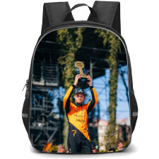 IndyCar Series Christian Lundgaard Backpack School Bag StudentPack - Christian Lundgaard Holding Trophy Portrait