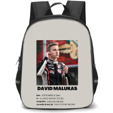IndyCar Series David Malukas Backpack School Bag StudentPack - David Malukas Biography Portrait Poster