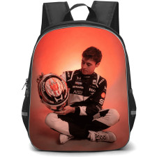 IndyCar Series Marcus Armstrong Backpack School Bag StudentPack - Marcus Armstrong Sitting Hold Helmet Portrait