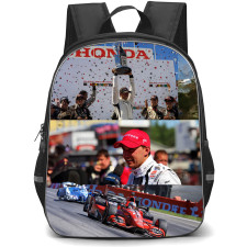 IndyCar Series Graham Rahal Backpack School Bag StudentPack - Graham Rahal Race Podium Portrait Collage