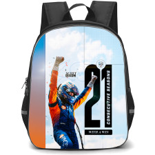 IndyCar Series Scott Dixon Backpack School Bag StudentPack - Scott Dixon With A Win Portrait Poster
