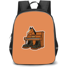 Italian Brainrot Ecco Cavallo Virtuoso Backpack StudentPack - Ecco Cavallo Virtuoso Illustration Art Sticker