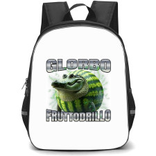 Italian Brainrot Glorbo Fruttodrillo Backpack StudentPack - Glorbo Fruttodrillo 3D Art On White Background