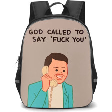 Joan Cornella Backpack StudentPack - GOD CALLED TO SAY FxxK YOU Pop Art