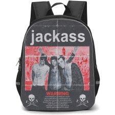 Jackass Best And Last Backpack School Bag StudentPack - Jackass Best And Last Vintage Grunge Warning Poster