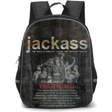 Jackass Best And Last Backpack School Bag StudentPack - Jackass Best And Last Vintage Warning Poster