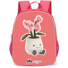 Jellycat Plants Backpack StudentPack - Pink Orchid Portrait