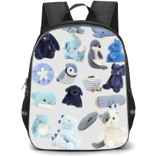 Jellycat Backpack StudentPack - Sea Animals Collage