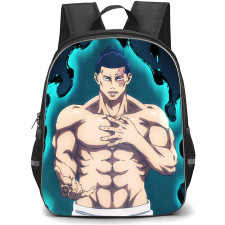 Jujutsu Kaisen Aoi Todo Backpack StudentPack - Aoi Todo Portrait On Blue Fire Background