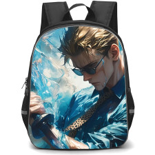 Jujutsu Kaisen Kento Nanami School Backpack StudentPack - Kento Nanami Avatar Side Portrait Blue White Background