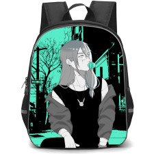 Jujutsu Kaisen Mahito Backpack StudentPack - Mahito Bubblegum Chewing On Cyan Black Background