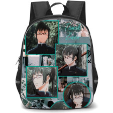 Jujutsu Kaisen Maki Zenin Backpack StudentPack - Maki Zenin Flower Background Collage