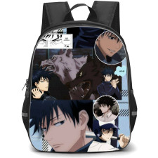 Jujutsu Kaisen Fushiguro Megumi Backpack StudentPack - Fushiguro Megumi Blue Collage