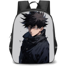 Jujutsu Kaisen Megumi Fushiguro School Backpack StudentPack - Megumi Fushiguro Side Portrait White Background