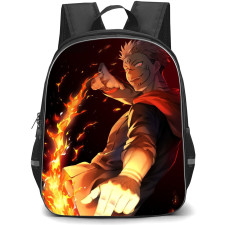 Jujutsu Kaisen Ryomen Sukuna School Backpack StudentPack - Ryomen Sukuna Back Portrait Red Black Background