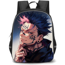 Jujutsu Kaisen Ryomen Sukuna School Backpack StudentPack - Ryomen Sukuna Portrait White Black Background