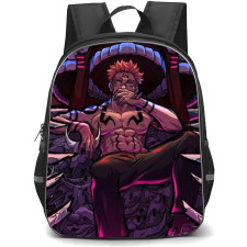 Jujutsu Kaisen Ryomen Sukuna School Backpack StudentPack - Ryomen Sukuna Sitting On Bones Illustration