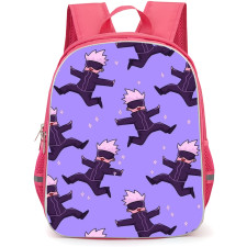 Jujutsu Kaisen Gojo Satoru Backpack StudentPack - Gojo Satoru Jumping Pattern Art On Purple Background