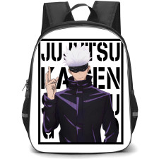 Jujutsu Kaisen Gojo Satoru Backpack StudentPack - Gojo Satoru Signature Posture On Name White Background