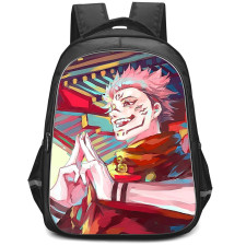 Jujutsu Kaisen Sukuna Backpack StudentPack - Sukuna Domain Expansion Side Portrait Illustration