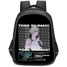 Jujutsu Kaisen Toge Inumaki Backpack StudentPack - Toge Inumaki Introduction On Black Background